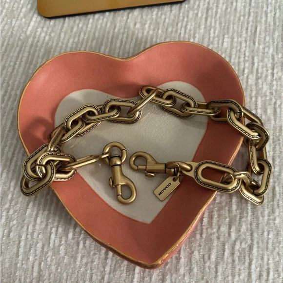 Coach Link Chain Strap CE728 Gold Chain Shoulder Strap - Picture 2 of 5